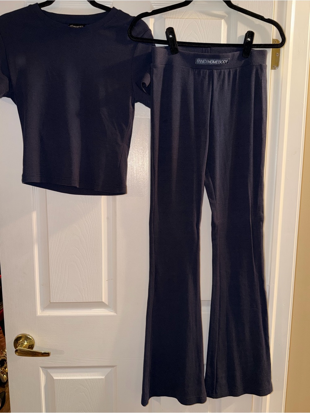 Fancy Homebody Navy Crewneck Set